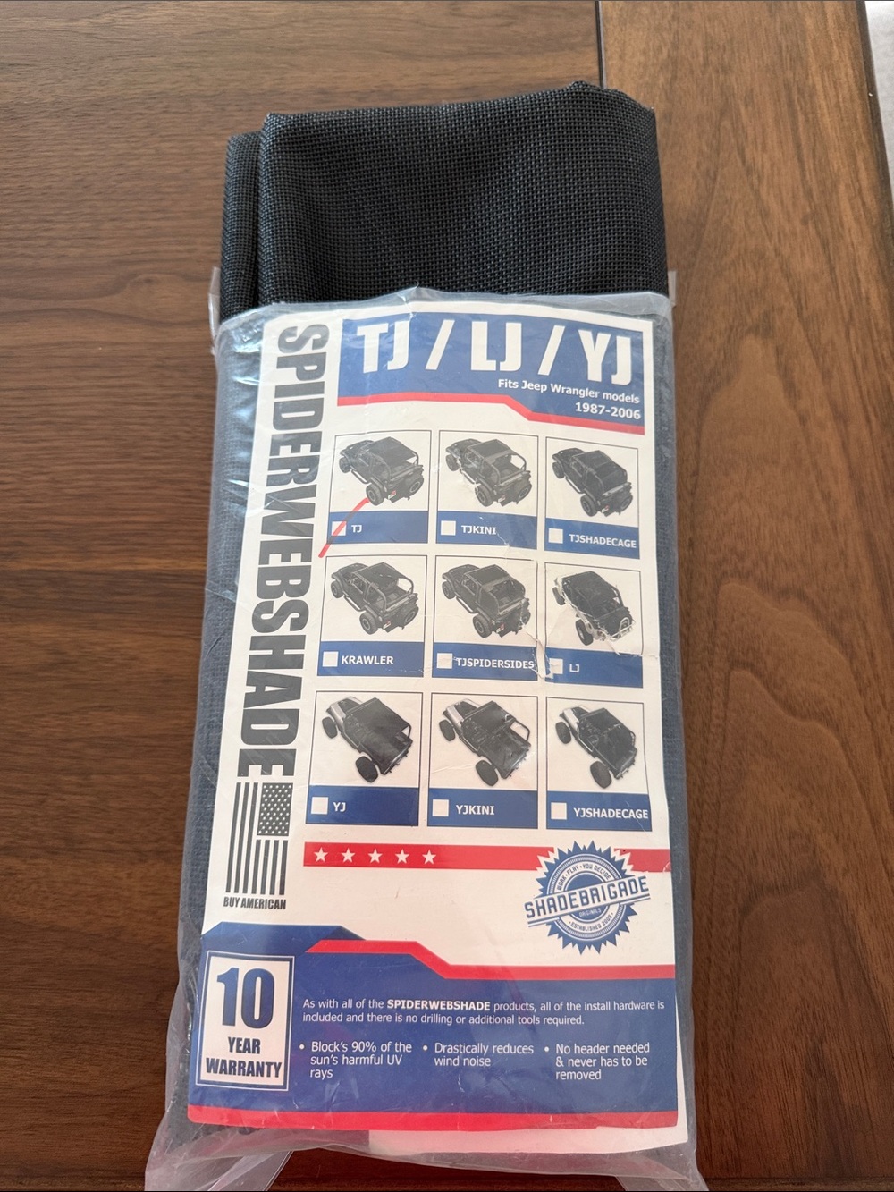 Jeep Black Spiderwebshade Sun Shade